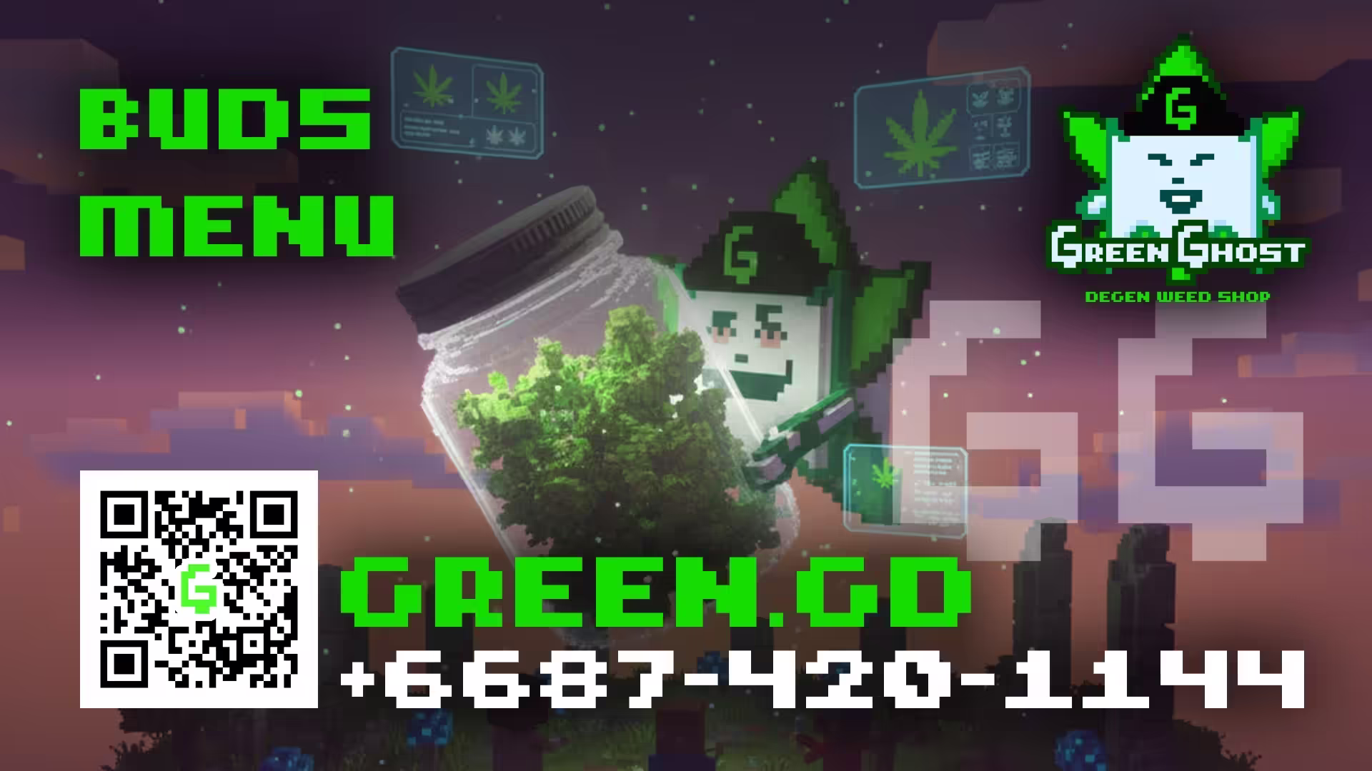 Green Ghost Menu Banner